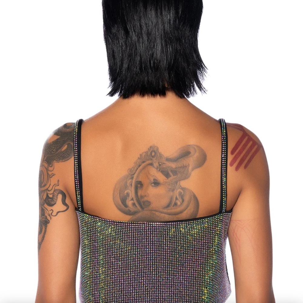Rhinestone Crop Top size XL - Picture 4 of 5
